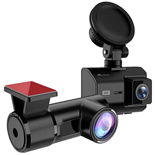 NavGear Auto Cam: 4K-UHD-Dashcam mit 2K-Heckkamera, GPS, WDR, WLAN & App, Sony-Sensor (Registrator, Dashcam mit Einparkhilfe, Zigarettenanzünder) von NavGear