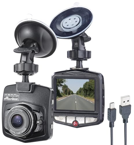 NavGear Autocamera: HD-Dashcam mit G-Sensor; Bewegungserkennung; 6.1-cm-Display; 140° (Dashcam mit Bewegungssensor, Dashcam kabellos, Überwachungskamera mit Infrarot) von NavGear