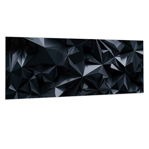 Navaris Magnettafel Magnetboard aus Glas - 80x30cm Tafel magnetisch zum Beschriften - Notizboard Magnetwand inkl. Magnete Stift Schrauben - schwarz von Navaris