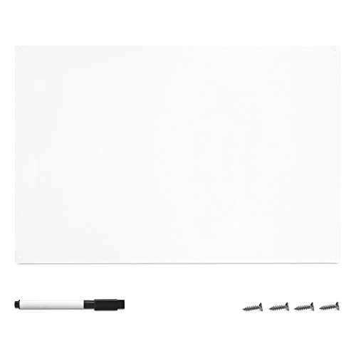 Navaris Magnettafel Magnetboard aus Metall - 60 x 40 x 0,02 cm Magnet Tafel zum Beschriften - Magnetwand inkl. Marker und Befestigung von Navaris