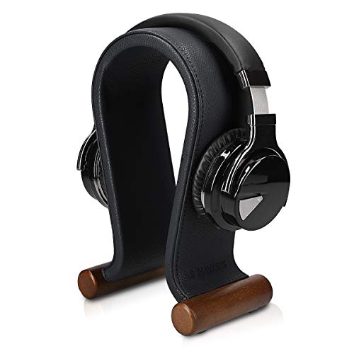 Navaris Universal Kopfhörerständer mit Kunstleder Bezug - Kopfhörer Halter Gaming Headset Halterung - On Ear Headphone Stand - in Schwarz von Navaris