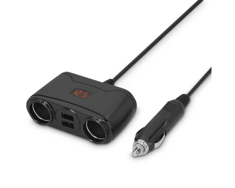 Navaris Verteiler KFZ Zigarettenanzünder Verteiler mit 2x USB A Charger Buchse (1-St) von Navaris
