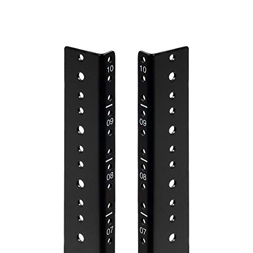 NavePoint 10U Vertikale Rackschiene, 1 Paar, DIY-Kit mit Hardware, schwarz von NavePoint