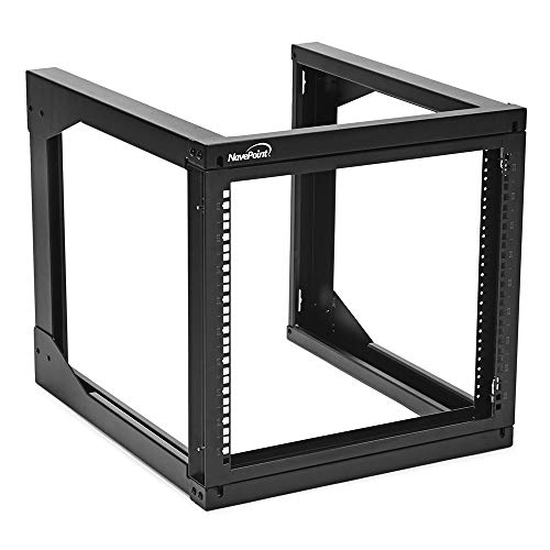 NavePoint 9U Wandhalterung, offener Rahmen, Netzwerk-Rack, ausklappbares Tor, 61 cm Tiefe, einfacher Zugang auf der Rückseite, öffnet sich um 180 Grad von beiden Seiten NavePoint 9U Wandhalterung, offener Rahmen, Netzwerk-Rack, ausklappbares Tor, 61 cm Tiefe, einfacher Zugang auf der Rückseite, öffnet sich um 180 Grad von beiden Seiten von NavePoint
