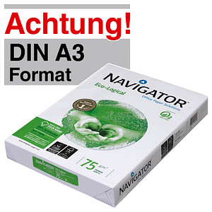 NAVIGATOR Kopierpapier Eco-Logical DIN A3 75 g/qm 500 Blatt von Navigator