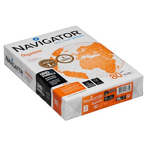 NAVIGATOR Kopierpapier Organizer DIN A4 80 g/qm 2-fach gelocht 500 Blatt von Navigator