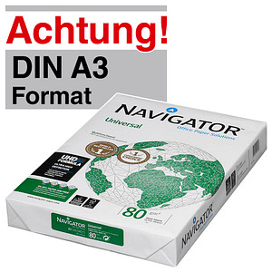 NAVIGATOR Kopierpapier Universal DIN A3 80 g/qm 500 Blatt von Navigator