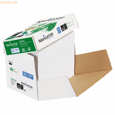 Navigator Kopierpapier 82470A80 Seiten DIN A4 80g hf weiß 2.500 Blatt Navigator Kopierpapier 82470A80 Seiten DIN A4 80g hf weiß 2.500 Blatt von Navigator