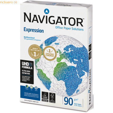Navigator Kopierpapier Expression A3 hochweiß 90g/qm VE=500 Blatt von Navigator
