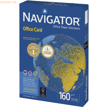 Navigator Navigator Office Card A3 160g/qm weiß VE=250 Blatt von Navigator
