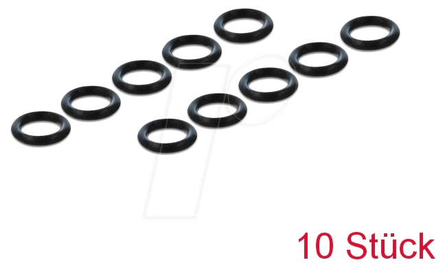 NAVILOCK 12680 - GNSS O-Ring Silikon für M8 6 Pin Stecker schwarz 10 Stück von Navilock