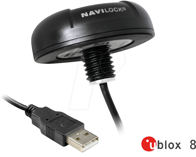 NAVILOCK 62531 - GPS Empfänger, u-blox 8, USB, Dachmontage, 4,5 m von Navilock