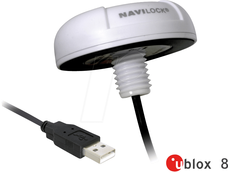 NAVILOCK 62532 - GPS Empfänger, u-blox 8, USB, Dachmontage, 4,5 m von Navilock