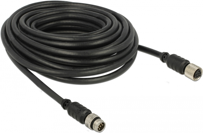 Navilock - GPS-Kabel - 6-poliges M8 (M) bis 6-poliges M8 (W) - 10 m - Schwarz von Navilock