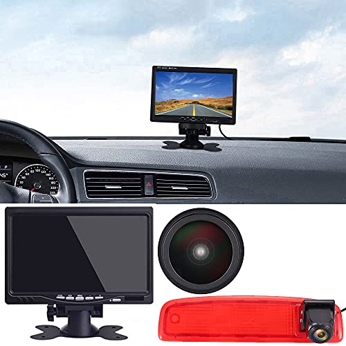 1280 x 720Pixels Third 3rd. Auto Top Mount Brake Bremsleuchte Kamera Bremslicht Rückfahrkamera Replacement for Renault Dacia Dritte Bremsleuchte Dokker Logan MCV Express Kasten+7" LCD Auto Monitor von Navinio