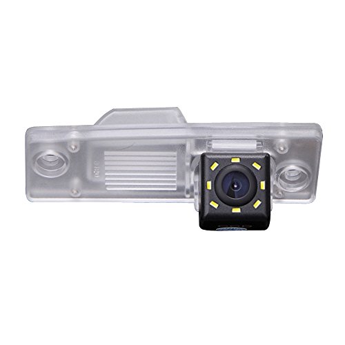 Navinio Rückfahrkamera in Kennzeichenleuchte Einparkhilfe Rückfahrcamera Fahrzeug-spezifische Kamera integriert in Nummernschild Licht für Opel Antara 2010-2017 (Modell 3 mit LED) von Navinio