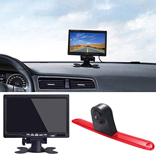 Navinio Third 3rd Bremsleuchte Rückfahrkamera Bremslicht Rückansicht mit Nachtsicht Wasserdicht + 7" LCD Auto Monitor Replacement for W906 Sprinter Viano Vito Transit Ducato Crafter T5 Master von Navinio