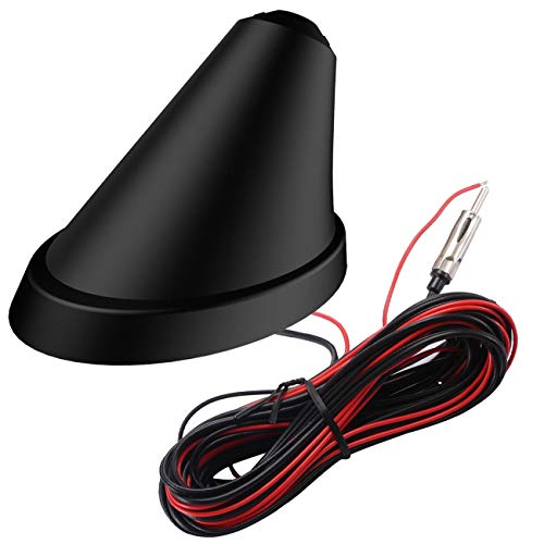 Auto ANTENNENFUß FM AM ANTENNENSOCKEL Universal KFZ DACHANTENNE 5 Meter Antennenkabel mit DIN Stecker + 12V Kabel von Navitec24