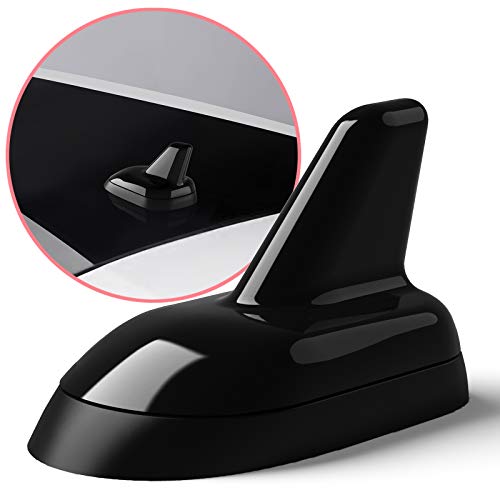 Navitec24 Antenne Shark FM Radio Funktion inkl Verstärker Universal Dachantenne fürs Auto mit DIN Stecker und 12V Anschluss für Antennenverstäker für Starke Empfangskraft von Navitec24