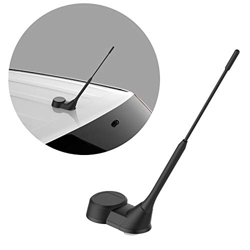 Navitec24 Auto ANTENNE 40cm Antennenstab FM GPS GSM 3 FUNKTIONEN RAKU2 Triplex Stabantenne Antennenfuss Sockel Raku-2 Radio NAVI von Navitec24