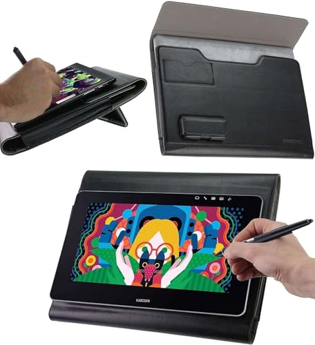 Broonel Leder-Grafiktablet-Schutzhülle kompatibel mit UGEE UE12 11,6 Zoll (29,5 cm) tragbarem Zeichenmonitor von Navitech