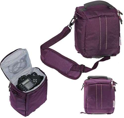 Navitech Lila DSLR SLR Kamera Tasche Kompatibel mit dem Panasonic Lumix DMC-FZ2000 Compact Camera von Navitech