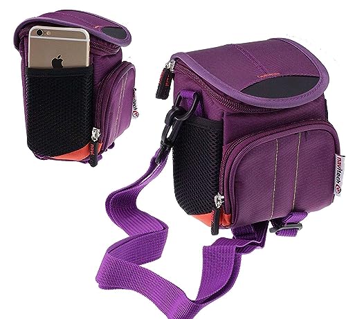 Navitech Lila Fernglas Tasche - Kompatibel mit dem Olympus OM-D E-M10 Mark II Camera von Navitech