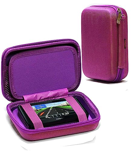 Navitech Lila Hartschalentasche Kompatibel Mit Dem Garmin Drive 55 GPS Sat NAV 5" von Navitech