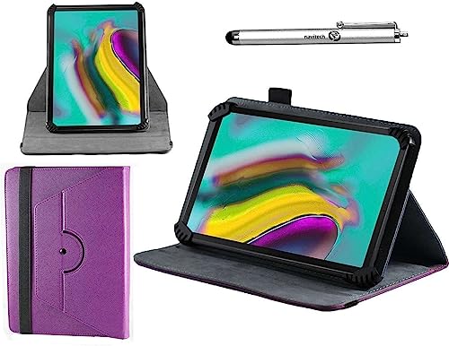 Navitech Lila Hülle und Stylus - Kompatibel mit dem OUKITEL OT6 10.1" Tablet von Navitech