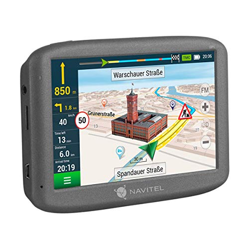 Navitel E200TMC GPS Navi (Navigationsgerät / 5 Zoll/EU 15 Karten Liftime Updates kostenfrei/TMC/POI/Blitzerwarner/Sprachführung/Spurassistent) von Navitel