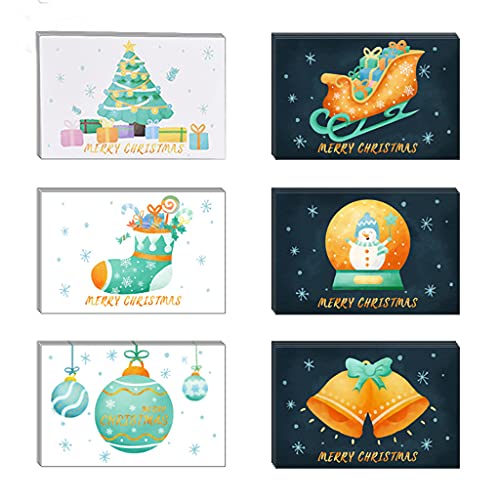 24 Stück Aquarell-Weihnachtskarten, Urlaubsgrußkarte mit Umschlägen, Stikern, Frohe Weihnachten, Postkarten, Grußkarte von Navna
