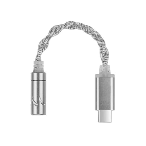Kompakter Typ-C-auf-3,5-mm-Adapter mit Rauschunterdrückung, Metall-Kopfhörer-Adapter für klaren Klang auf Geräten von Navna