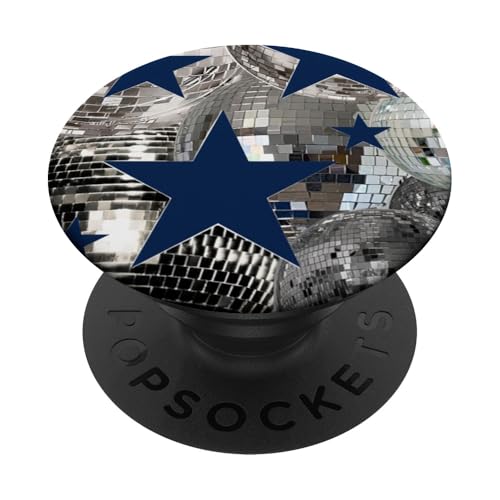 Navy Blue Star Discokugel Y2K Stars Girl PopSockets Klebender PopGrip Navy Blue Star Discokugel Y2K Stars Girl PopSockets Klebender PopGrip von Navy Blue Star Disco Ball Y2K Stars Girl