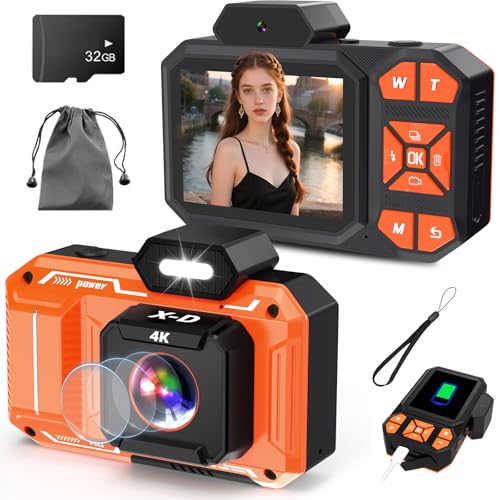 Nawchedo 4K Digitalkamera, HD 48MP 18X Zoom Anti-Shake-Autofokus Kinderkamera mit 32G Karte, Point and Shoot Kamera, tragbare Videokamera für Kinder, Teenager, Anfänger Nawchedo 4K Digitalkamera, HD 48MP 18X Zoom Anti-Shake-Autofokus Kinderkamera mit 32G Karte, Point and Shoot Kamera, tragbare Videokamera für Kinder, Teenager, Anfänger von Nawchedo