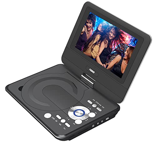 NAXA Electronics NPD-952 Tragbarer DVD-Player mit drehbarem TFT-LCD-Bildschirm mit USB/SD/MMC-Eingängen von Naxa