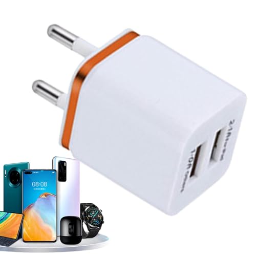 Nbbwwu Dualer USB-Ladeblock,Doppelter USB-Ladeblock,Ladeadapter mit Smart Charging - Tragbare Handy-Wandladegeräte, Hochgeschwindigkeits-Doppelladegerät von Nbbwwu