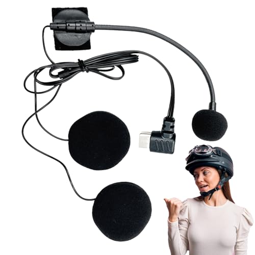 Nbbwwu Helmmikrofon und Lautsprecher – Reitmikrofon, Geräuschunterdrückung, High-Definition, halbes Gesicht, wasserdicht, Typ-C-Stecker, Kopfhörer für Interviews, Vlogging Nbbwwu Helmmikrofon und Lautsprecher – Reitmikrofon, Geräuschunterdrückung, High-Definition, halbes Gesicht, wasserdicht, Typ-C-Stecker, Kopfhörer für Interviews, Vlogging von Nbbwwu