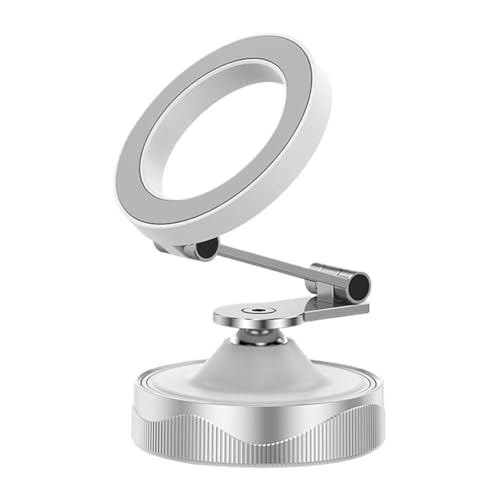 Nbbwwu Vakuum Magnet Handyhalter,Autotaugliche Magnet Halterung | Klappbare Dashboard Halterung Mit Saugnapf, 360-Grad Drehbar Für Reisen, Zuhause, Auto & Fitness von Nbbwwu