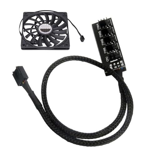 Lüftersplitter 4-polig, Lüftersplitter 4-polig – Verteiler für Lüfter, Computer-Lüfter, Verteiler für Computer-Lüfter, Lüfternabe von Nbhuiakl