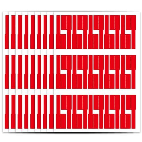 Nchdewui Kabeletiketten, 600 Stück Kabel Beschriftung Ettiketten, Wasserdich Selbstklebend Kabelbeschriftung, Haltbar Kabel Aufkleber für Laserdrucker 20 Blatt, 5 Farben (Rot) von Nchdewui