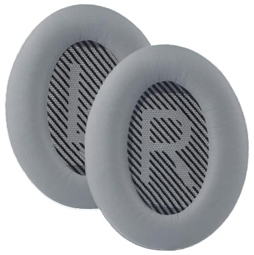 QC35 Ersatz-Ohrpolster, leiser Komfort, 35 Kopfhörer, Ohrpolster, kompatibel mit Bose QC35/QuietComfort 35 und QC35 II/QuietComfort 35 II Kopfhörern (grau) von Ncnvnra