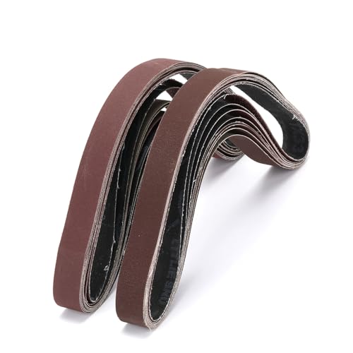 Schleifbänder 25 x 762 mm 16 Stück,Schleifband Set je 2 x Korn 60/120/240/320/400/600/800/1000 für Bandschleifer Schleifmaschine,Am besten für Holz und Farbe Polieren Metall Schleifbänder 25 x 762 mm 16 Stück,Schleifband Set je 2 x Korn 60/120/240/320/400/600/800/1000 für Bandschleifer Schleifmaschine,Am besten für Holz und Farbe Polieren Metall von Ndjiloik