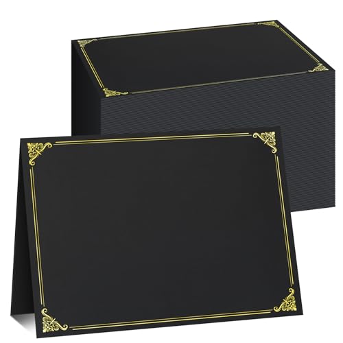 Ndsox 90 Packungen schwarze Urkundenhalter, 350 g/m², Diplomhüllen mit Goldfolienrand für Briefgröße 21,6 x 27,9 cm, Auszeichnungszertifikatpapier, Karton und Dokumente Ndsox 90 Packungen schwarze Urkundenhalter, 350 g/m², Diplomhüllen mit Goldfolienrand für Briefgröße 21,6 x 27,9 cm, Auszeichnungszertifikatpapier, Karton und Dokumente von Ndsox