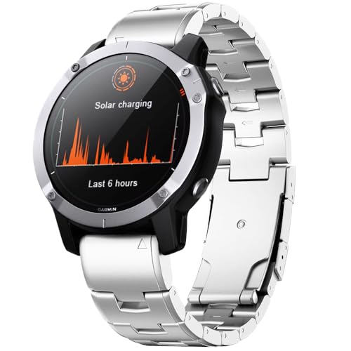 NeXStrix 22mm Titan Metall-Uhrenarmband Kompatibel mit Tactix 8 47mm/Instinct 3 45mm/Fenix 8 47mm/Forerunner 965, 26mm Quick Fit-Armband für Tactix 8 51mm/Instinct 3 50mm/Fenix 8 51mm/Fenix 6X Pro NeXStrix 22mm Titan Metall-Uhrenarmband Kompatibel mit Tactix 8 47mm/Instinct 3 45mm/Fenix 8 47mm/Forerunner 965, 26mm Quick Fit-Armband für Tactix 8 51mm/Instinct 3 50mm/Fenix 8 51mm/Fenix 6X Pro von NeXStrix