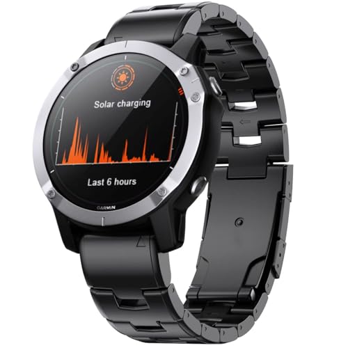 NeXStrix 22mm Titan Metall-Uhrenarmband Kompatibel mit Tactix 8 47mm/Instinct 3 45mm/Fenix 8 47mm/Forerunner 965, 26mm Quick Fit-Armband für Tactix 8 51mm/Instinct 3 50mm/Fenix 8 51mm/Fenix 6X Pro NeXStrix 22mm Titan Metall-Uhrenarmband Kompatibel mit Tactix 8 47mm/Instinct 3 45mm/Fenix 8 47mm/Forerunner 965, 26mm Quick Fit-Armband für Tactix 8 51mm/Instinct 3 50mm/Fenix 8 51mm/Fenix 6X Pro von NeXStrix