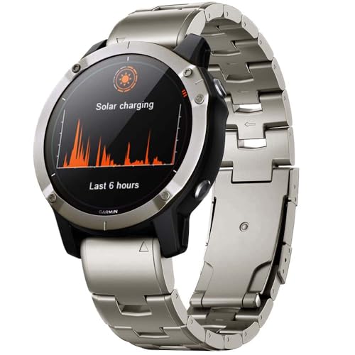 NeXStrix 22mm Titan Metall-Uhrenarmband Kompatibel mit Tactix 8 47mm/Instinct 3 45mm/Fenix 8 47mm/Forerunner 965, 26mm Quick Fit-Armband für Tactix 8 51mm/Instinct 3 50mm/Fenix 8 51mm/Fenix 6X Pro NeXStrix 22mm Titan Metall-Uhrenarmband Kompatibel mit Tactix 8 47mm/Instinct 3 45mm/Fenix 8 47mm/Forerunner 965, 26mm Quick Fit-Armband für Tactix 8 51mm/Instinct 3 50mm/Fenix 8 51mm/Fenix 6X Pro von NeXStrix
