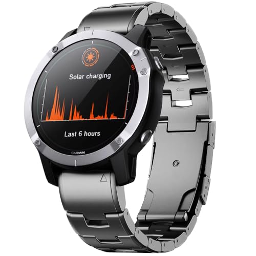 NeXStrix 22mm Titan Metall-Uhrenarmband Kompatibel mit Tactix 8 47mm/Instinct 3 45mm/Fenix 8 47mm/Forerunner 965, 26mm Quick Fit-Armband für Tactix 8 51mm/Instinct 3 50mm/Fenix 8 51mm/Fenix 6X Pro NeXStrix 22mm Titan Metall-Uhrenarmband Kompatibel mit Tactix 8 47mm/Instinct 3 45mm/Fenix 8 47mm/Forerunner 965, 26mm Quick Fit-Armband für Tactix 8 51mm/Instinct 3 50mm/Fenix 8 51mm/Fenix 6X Pro von NeXStrix