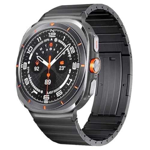 NeXStrix Uhrenarmbänder aus Titanmetall Kompatibel mit dem Armband der Galaxy Watch Ultra 47mm, lückenloses Design, Armbandzubehör aus Titanmetall für Galaxy Watch 7 Ultra 47mm mit sicherer Schnalle von NeXStrix