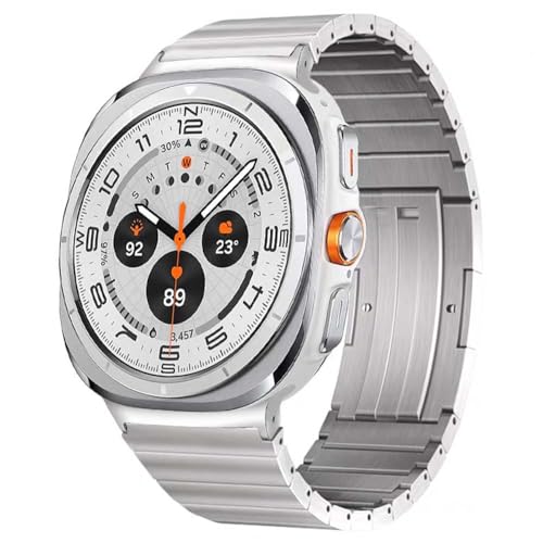 NeXStrix Uhrenarmbänder aus Titanmetall Kompatibel mit dem Armband der Galaxy Watch Ultra 47mm, lückenloses Design, Armbandzubehör aus Titanmetall für Galaxy Watch 7 Ultra 47mm mit sicherer Schnalle von NeXStrix