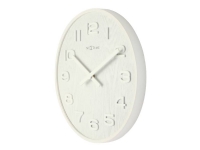 Nextime Wood Wood Medium - Uhr - Quarz - wandmontierbar - 35 cm - weiß von NeXtime